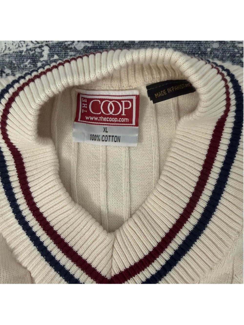 The Coop Harvard Seal Cable Knit Cricket Sweater - Size XL - Picture 4 of 5
